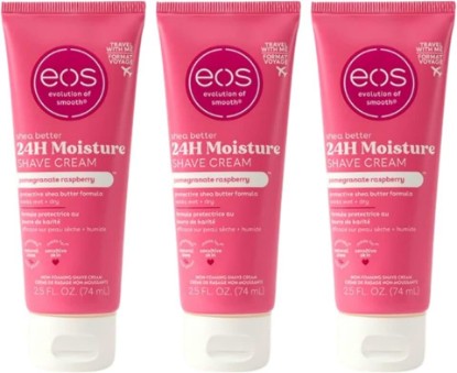 Picture of eos Shave Cream Pomegranate Raspberry, 2.5 Ounces each (Value Pack of 3)