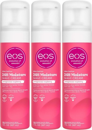 Picture of eos Shea Better Shaving Cream- Pomegranate Raspberry, 7 fl oz, 3-Pack