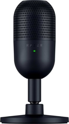 Picture of Razer Seiren V3 Mini USB Microphone, Supercardioid Condenser Mic, Black | Tap-to-Mute Sensor with LED Indicator, Shock Absorber, Ultra Compact, Works with OBS, Discord, Zoom, Teams ECOLOGO