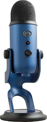 Picture of Logitech Creators Blue Yeti USB Microphone for PC, Mac, Gaming, Streaming, Podcasting, Studio and Computer Condenser Mic with Blue VO!CE Effects, 4 Pickup Patterns, Plug and Play - Midnight Blue | Mac, Gaming, Streaming, Podcasting, Studio and Computer Condenser Mic, VO!CE Effects, 4 Pickup Patterns, Plug and Play