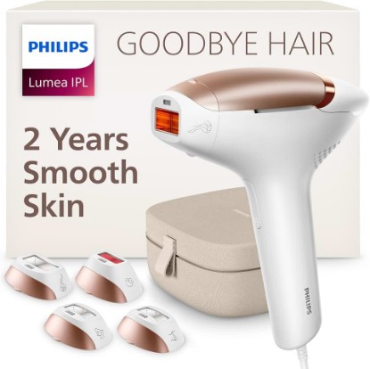 Picture of PHILIPS Lumea IPL — Salon-Like Laser Hair Removal for Women, Permanent Hair Reduction Device At Home for Face & Body — Safe & Painless for Face, Bikini, Body, 5 Settings & Skin Sensors, BRI984/03