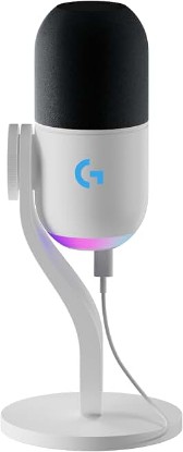 Picture of Logitech G Yeti GX Dynamic RGB Gaming Microphone with LIGHTSYNC - White | LIGHTSYNC, USB mic for streaming, plug and play for PC/Mac