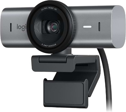 Picture of Logitech MX Brio Ultra HD 4K Webcam Collaboration and Streaming - Graphite | Ideal for collaboration and streaming, Show Mode, works with Microsoft Teams, Zoom, Google Meet, Nintendo Switch 2