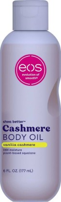 Picture of eos Cashmere Body Oil- Vanilla, 24H Moisture, Plant-Based Squalane, 6 fl oz