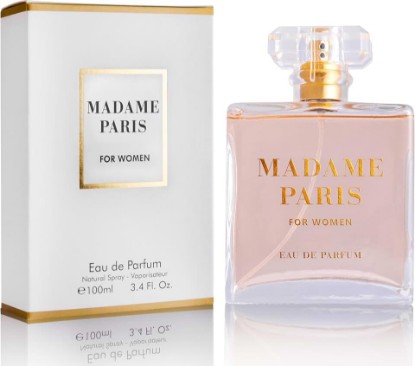 Picture of Madame Paris for Women Eau De Parfum 3.4 Oz Pure Femininity in a Bottle Delicate Floral Scents of Jasmine and May Rose A Fragrance That Will Get You Noticed Cruelty Free Perfume Precious Gift