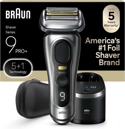 Picture of Braun Series 9 PRO+ Electric Razor for Men, 5 Pro Shave Elements & Precision Long Hair Trimmer, 6in1 SmartCare Center, Wet & Dry Electric Shaver for Smooth Skin with 60min Battery Runtime, 9567cc GreenCircle Certified: Certified Energy Savings