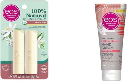 Picture of eos 100% Natural & Organic Lip Balm Sticks- Vanilla Bean & Shea Better Hand Cream - Coconut