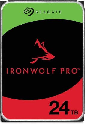 Picture of Seagate IronWolf Pro 24TB Enterprise NAS Internal HDD Hard Drive – CMR 3.5 Inch SATA 6Gb/s 7200 RPM 512MB Cache for RAID Network Attached Storage, Rescue Services (ST24000NT002) | CMR technology with 7200 RPM and SATA III for NAS, RAID and AI model training