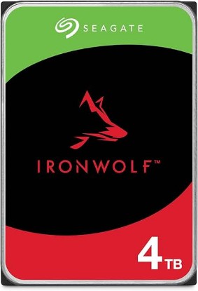 Picture of Seagate IronWolf 4TB NAS Internal Hard Drive CMR 3.5 Inch SATA 6Gb/s 5400 RPM 64MB Cache for RAID Network Attached Storage Rescue Services (ST4000VNZ06/006) | 24/7 NAS-optimized HDD. AgileArray, All-CMR, RV sensors for multi-bay, 180TB/year. 3-Year Warranty + 3-Year Rescue