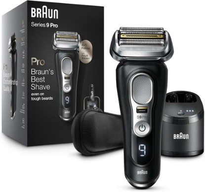 Picture of Braun Series 9 Pro 9460cc Electric Razor, Waterproof Foil Shaver, Wet/Dry Use, ProLift Beard Trimmer, 5-in-1 Cleaning & Charging SmartCare Center GreenCircle Certified: Certified Energy Savings