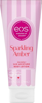 Picture of eos Shea Better Travel Size Body Lotion, Sparkling Amber, Limited Edition Skin Care, 24-Hour Moisture, Body Lotion for Women, travel size toiletries, Vegan, 2.5 fl oz