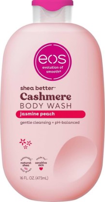 Picture of eos Cashmere Body Wash – Jasmine Peach, Moisturizing Body Wash, Creamy Gel Formula, with Shea Butter, Glycerin, Vitamin E, pH Balanced, Sensitive Skin, Vegan, 16 fl oz