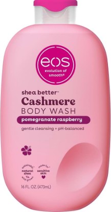 Picture of eos Cashmere Body Wash – Pomegranate Raspberry, Moisturizing Body Wash, Creamy Gel Formula, with Shea Butter, Glycerin, Vitamin E, pH Balanced, Sensitive Skin, Vegan, 16 fl oz