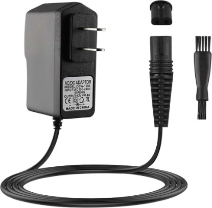 Picture of 12V Charger for Braun Shaver 9 8 7 6 5 3 1 XT5 Series, Power Cord for Braun S3 S6 S7 S8 S5 S9 S1 Electric Razor 3040s 340s 9385cc 370 720 760cc 790cc 720s-4 7865cc 9090cc 9330s 5018s (5Ft)