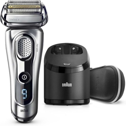 Picture of Braun Electric Razor for Men Foil Shaver with Precision Beard Trimmer, Rechargeable, Wet & Dry, Clean & Charge Station and Leather Travel Case, 6 Piece Set GreenCircle Certified: Certified Energy Savings