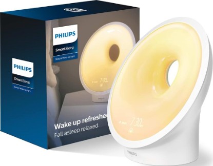 Picture of PHILIPS SmartSleep Sleep and Wake-Up Light, Simulated Sunrise and Sunset, Multiple Lights and Sounds, RelaxBreathe to Sleep, HF3650/60