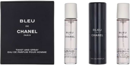 Picture of CHANEL Bleu De Eau De Parfum Travel Spray for Men 3 X 0.7 Oz, 2.1 Fl Oz, 3 pc set (purse spray)