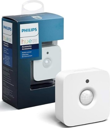 Picture of Philips Hue Motion Sensor, Exclusively for Philips Hue Smart Lights, 1-Pack | No-Wire Installation, Magnetic Mount or Screw Setup, Comes with Two AAA Batteries, Smart Home