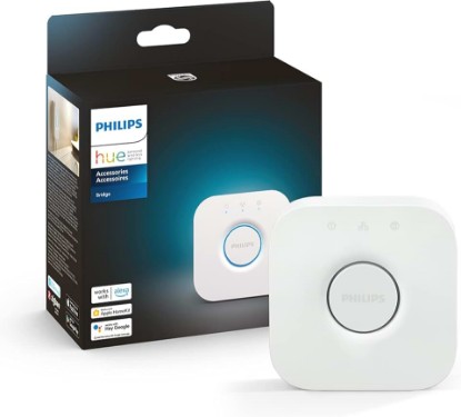Picture of Philips Hue Bridge, Unlock the Full Potential of Hue Bridge System, Multi-Room and Out-of-Home Control, Create Automations and Zones, Smart Lighting Hub, Works with Voice and Matter-Compatible