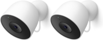 Picture of Google Nest Cam Outdoor (Wired, 2nd Gen) - Security Camera - Snow - 2 Pack | 2K video, motion detection, color night vision, 2-way audio, works with Google Home and Gemini, weather resistant