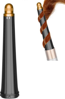 Picture of Hair Long Conical Barrel for Dyson Air wrap Attachments | 0.78-1.4Inch/ 20-36mm Conical Long Curling Barrels for Dyson Airwrap, Self-Curling Hair Roller Curlers for Soft Waves, Gold