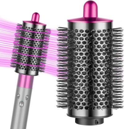 Picture of 3.2in Round Brush Attachment for Dyson Airwrap HS01/05/08 | large round volumizing brush creates salon results at home, added volume smoothness for long hair