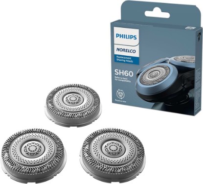 Picture of Philips Norelco Genuine Replacement Heads, 3 Count | SkinProtect Blades, Compatible with Series 6000, SH60/72 GreenCircle Certified: Certified Environmental Facts Label