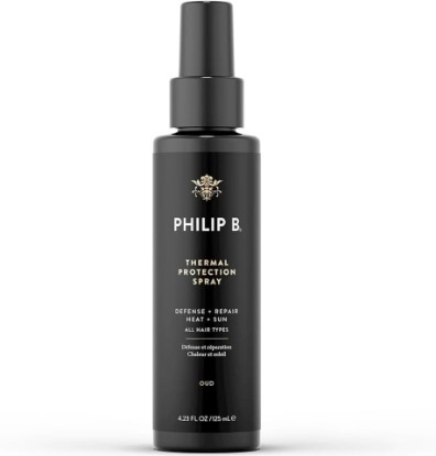 Picture of PHILIP B Thermal Protection Spray, 4.23 fl. oz. (125 ml) | Plump, Shine & Protect Hair from Heated Hair Tools and Sun, Defend and Repair Hair