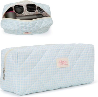 Picture of HiTotes Hair Tools Travel Bag Compatible with Dyson Airwrap Cute Floral Travel Case for Shark Flexstyle Hair Tools Organizer