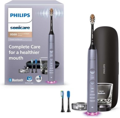 Picture of Philips Sonicare DiamondClean 9500 Electric Toothbrush 3 Brush Heads, Gray GreenCircle Certified: Certified Environmental Facts Label