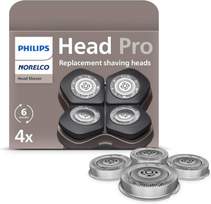 Picture of Philips Norelco Head Shaver Replacement Heads, Set of 4 Blades | ComfortCut Blades, Swedish Steel, Fits HS5980, HS7980 & HS9980, Recommended 6-Month Blade Replacement, HS740/40