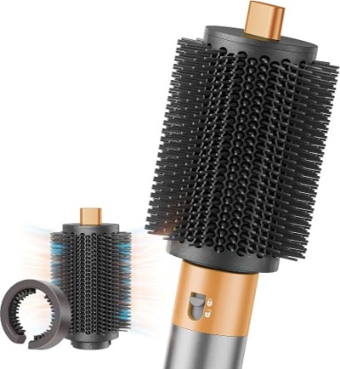 Picture of Round Brush for Dyson Airwrap Attachments Curls & Volume, Gold | Compatible With Dyson Airwrap HS01/05/08 & I.D. Systems, Round Brush Attachments for Air Wrap Add Volume, Curls & Fast Drying