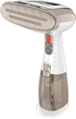 Picture of Conair Handheld Garment Steamer for Clothes, Turbo ExtremeSteam 1875W Fabric Steamer, Portable Handheld Design, Strong Penetrating Steam, White/Champagne
