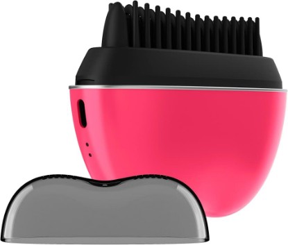 Picture of Conair 5-Minute Fix Touch-up Tool Straightening Brush, Rechargeable, Pink | Cordless, on-the-go design to smooth and refresh styled looks, ionic smoothing for frizz control, adjustable heat