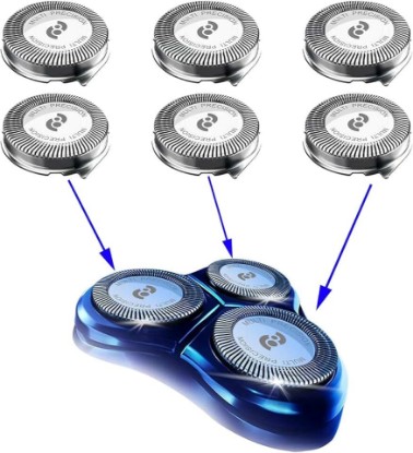 Picture of HQ8 Replacement Heads Compatible With Philips Norelco Aquatec Shaver | 6 PCS/Pack, HQ8 Blades, For philips norelco PT720 AT880 AT810, New upgrade, Easy cut and replace