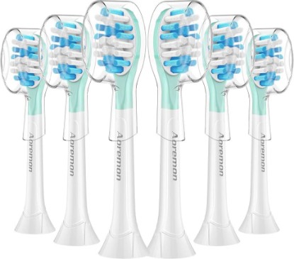 Picture of Aoremon Replacement Toothbrush Heads for Philips Sonicare C3 6 Count White | Electric Toothbrush Heads fit for Plaque Control HX9044/65 W3 4100 5100 6100 7500 C1 C2 Flexcare Diamondclean HealthyWhite