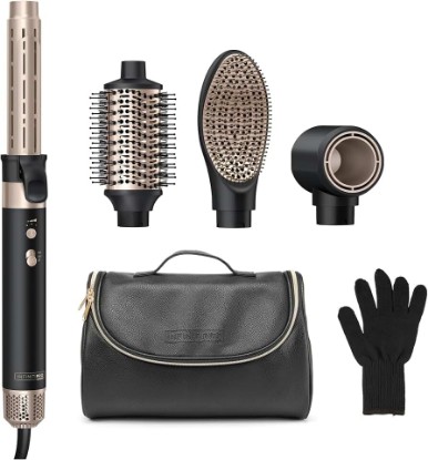 Picture of Conair DigitalAire Hot Air Styling System, 4 Attachments, Ionic Technology | Multi-styler with high-speed brushless motor, set includes curling wand, round brush, paddle brush, and drying nozzle