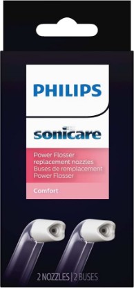Picture of Philips Sonicare Power Flosser Comfort Tips (F2), 2pk, White HX3052/00 GreenCircle Certified: Certified Environmental Facts Label