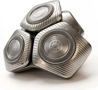 Picture of SH71 Replacement Rotary Head Compatible with Philips Norelco Shaver Series 7000 and Series S5500, Metal Wheel Buckle and Upgrade 15 Precision Blades (Silvery)
