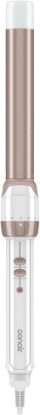 Picture of Conair Curling Iron, Double-Ceramic, Clamp-Free, 1", White/Rose Gold | Hair curler curling wand with instant heat-up and 30 heat settings to 400°F to create crease-free waves on short to long hair