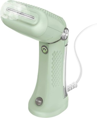 Picture of Conair Handheld Garment Steamer for Clothes - Power Steam: Small Size, Big Power - Great for Home, Office, or Travel with Dual Voltage for Worldwide Use, Mint Green