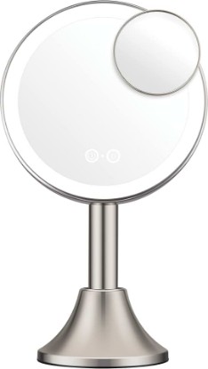 Picture of Conair Lighted Makeup Mirror, LED Vanity Mirror, 1X/10X Magnifying Mirror with Handheld Feature, Corded or Cordless in Brushed Nickel