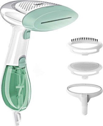 Picture of Conair Handheld Garment Steamer for Clothes, ExtremeSteam 1200W, Portable Handheld Design,White/Light Green