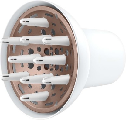 Picture of Conair Double Ceramic Universal Diffuser Attachment for Hair Dryer, Volumizing Universal Blow Dryer Diffuser for Frizz-Free Curls, Fits Dryers with Nozzles from 1.75" to 2.1", White
