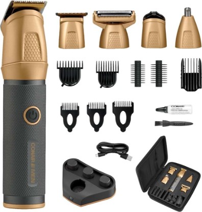 Picture of Conair Men All-in-One Trimmer for Men - Nose Hair, Beard, Mustache, Body Hair Trimmer - 19 Piece Men's Grooming Kit for Manscaping- Showerproof - Rechargeable