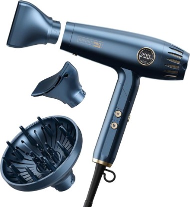 Picture of Conair Blow Dryer & Multi-Styler, 1875W, Secure-Fit Attachments | InfinitiPRO DigitalAIRE hair dryer with diffuser, concentrator, Frizz Defense attachment & digital motor for smooth styling