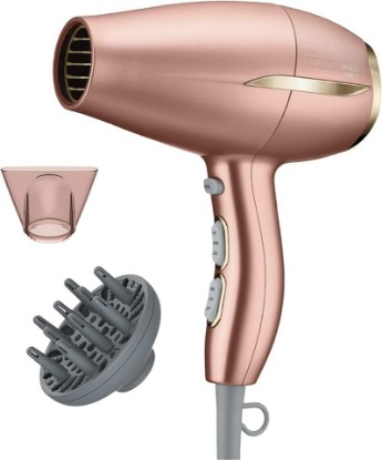 Picture of Conair INFINITIPRO BY Frizz Free Compact Hair Dryer ~ 2x the Shine 3x the Frizz Control, dusty rose, 1 Count