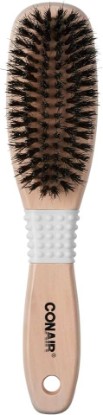 Picture of Conair Boar Bristle Hair Brush for Women, Natural Wood Handle Styling Brush for Sleek Slick Back Hair, Reduces Frizz, Adds Shine, Smooths & Detangles All Hair Types