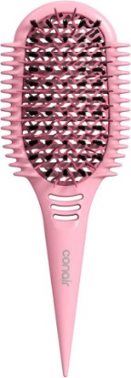 Picture of Conair Detangling Hair Brush, Tight Curls & Long Hair, Mixed Bristles | Vented hair brush for wavy, coily, and curly textures, ergonomic handle, wet or dry use, travel-friendly detangling brush