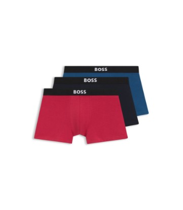 Three-pack of stretch-cotton trunks with logo waistbands